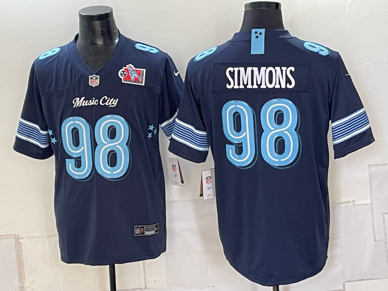 Men Tennessee Titans #98 Simmons blue Nike NFL 2026 Rivalries limited Jersey 092403->tennessee titans->NFL Jersey